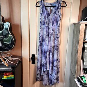 Simply‎ Vera Dress Sz.XS Purple/Blue Vera Wang High Low Summer Flowy Sleeveless